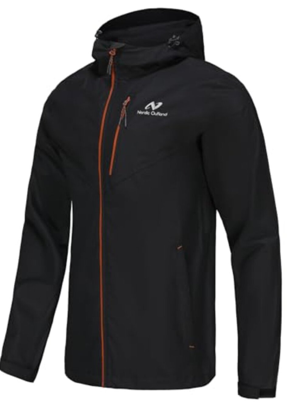 Men's Lightweight Hooded Waterproof Rain Jacket Breathable Raincoat Shell